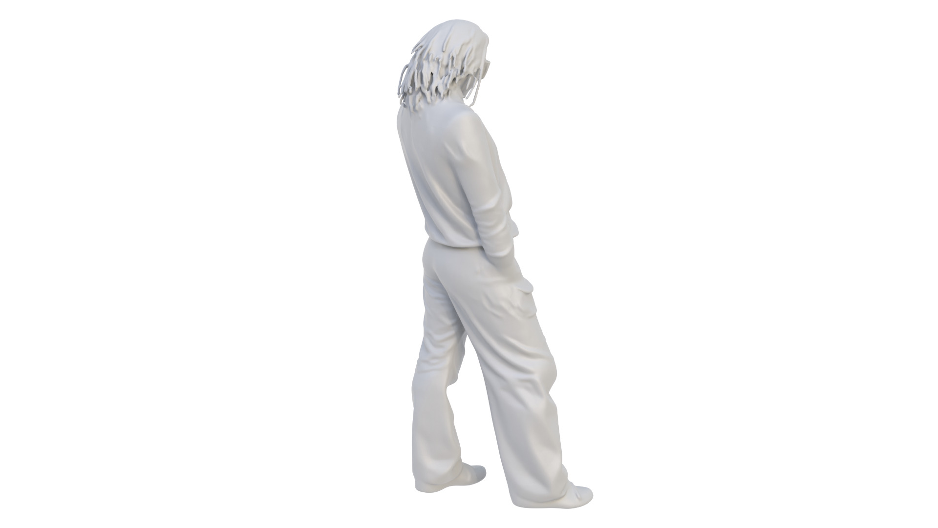 Girl character figurine 3D model_5