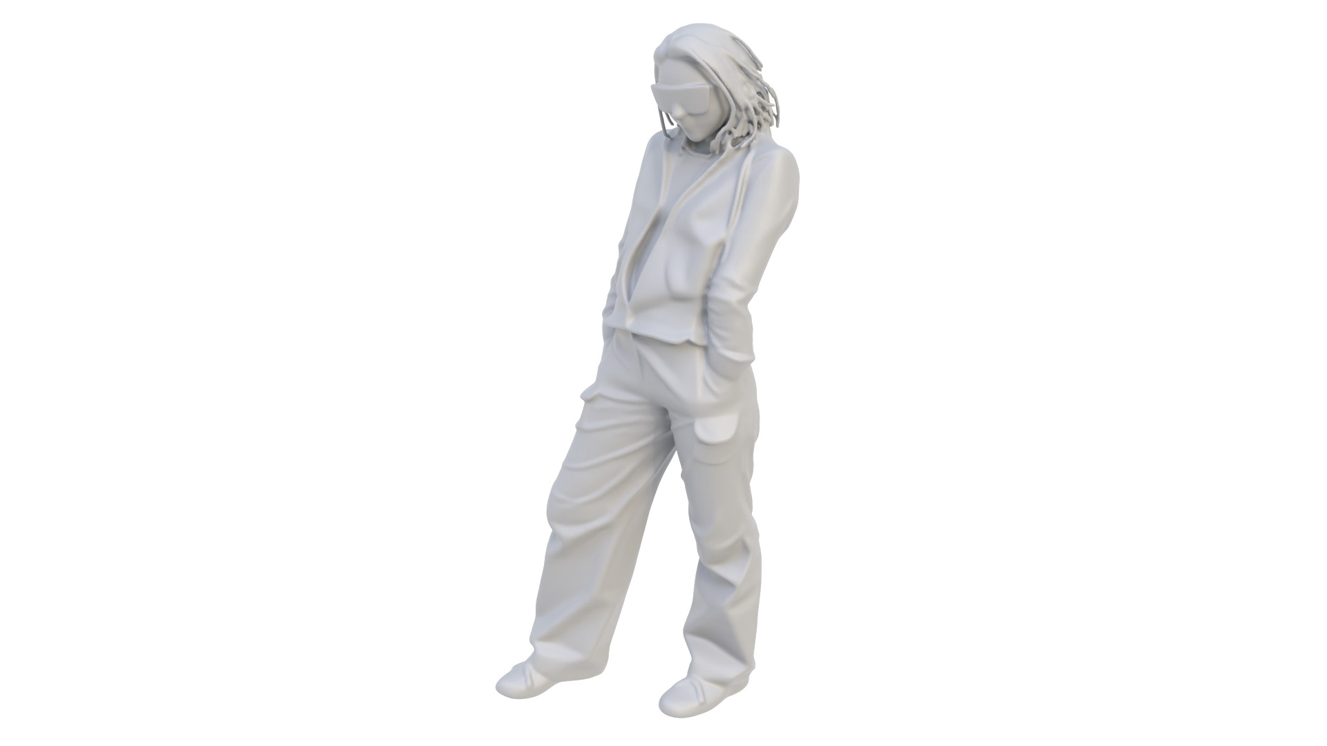 Girl character figurine 3D model_9