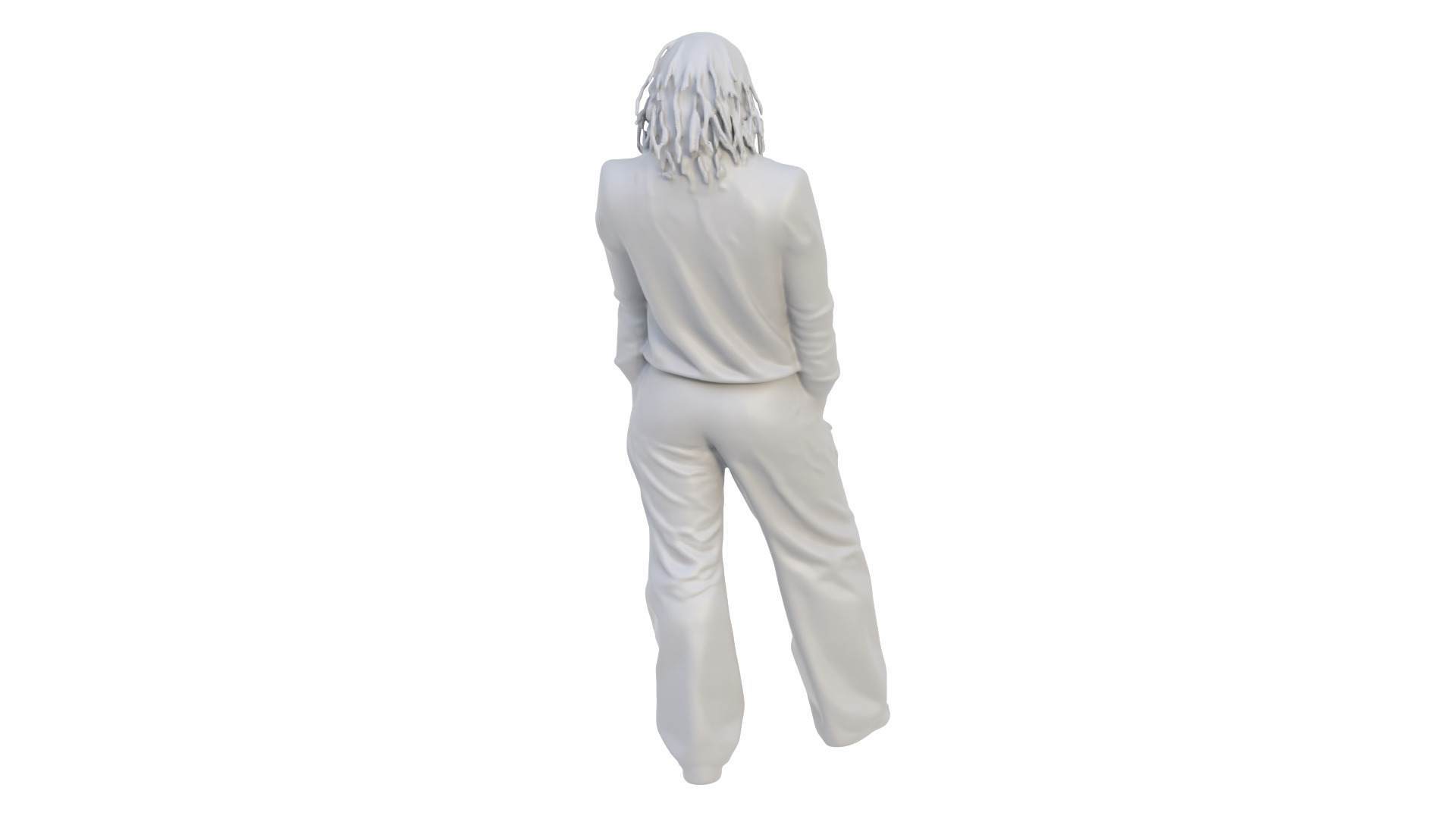 Girl character figurine 3D model_4