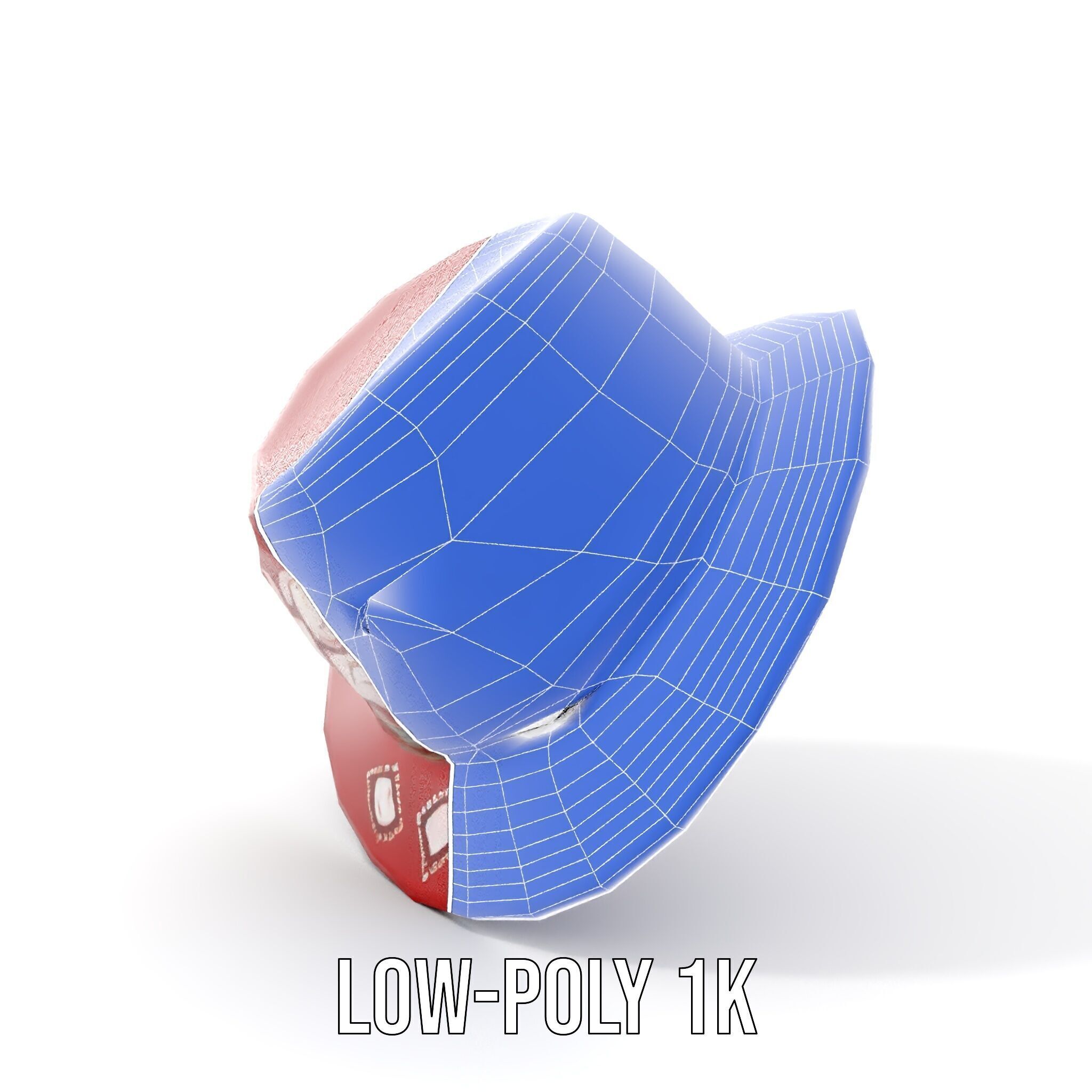 Red Fedora Hat with Decorative Patterns Model Pack Low-poly 3D model_18