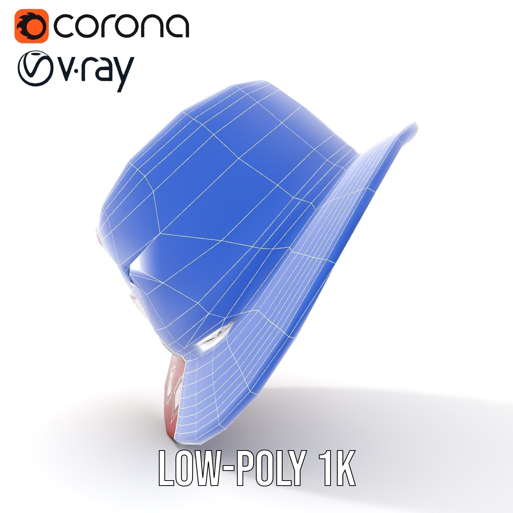 Red Fedora Hat with Decorative Patterns Model Pack Low-poly 3D model_21