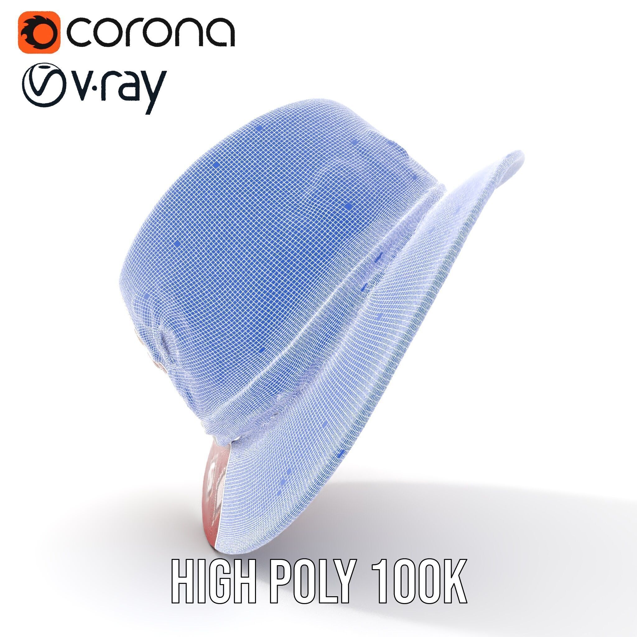 Red Fedora Hat with Decorative Patterns Model Pack Low-poly 3D model_33