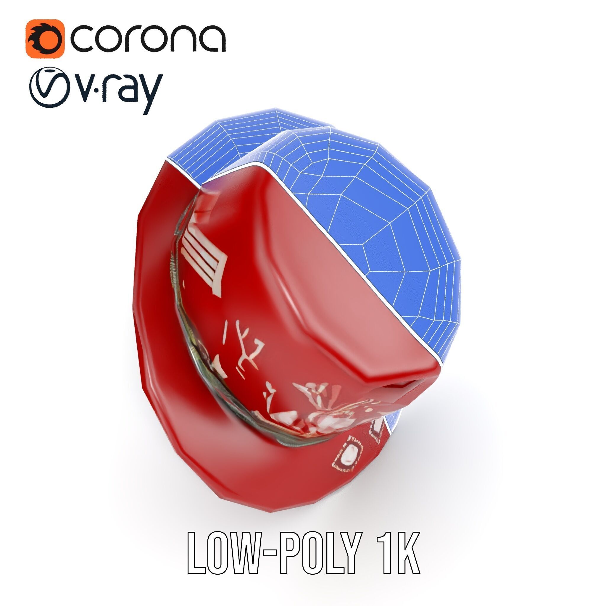 Red Fedora Hat with Decorative Patterns Model Pack Low-poly 3D model_30