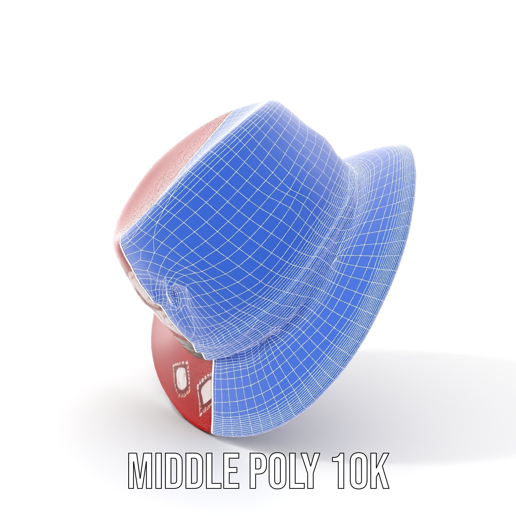 Red Fedora Hat with Decorative Patterns Model Pack Low-poly 3D model_20