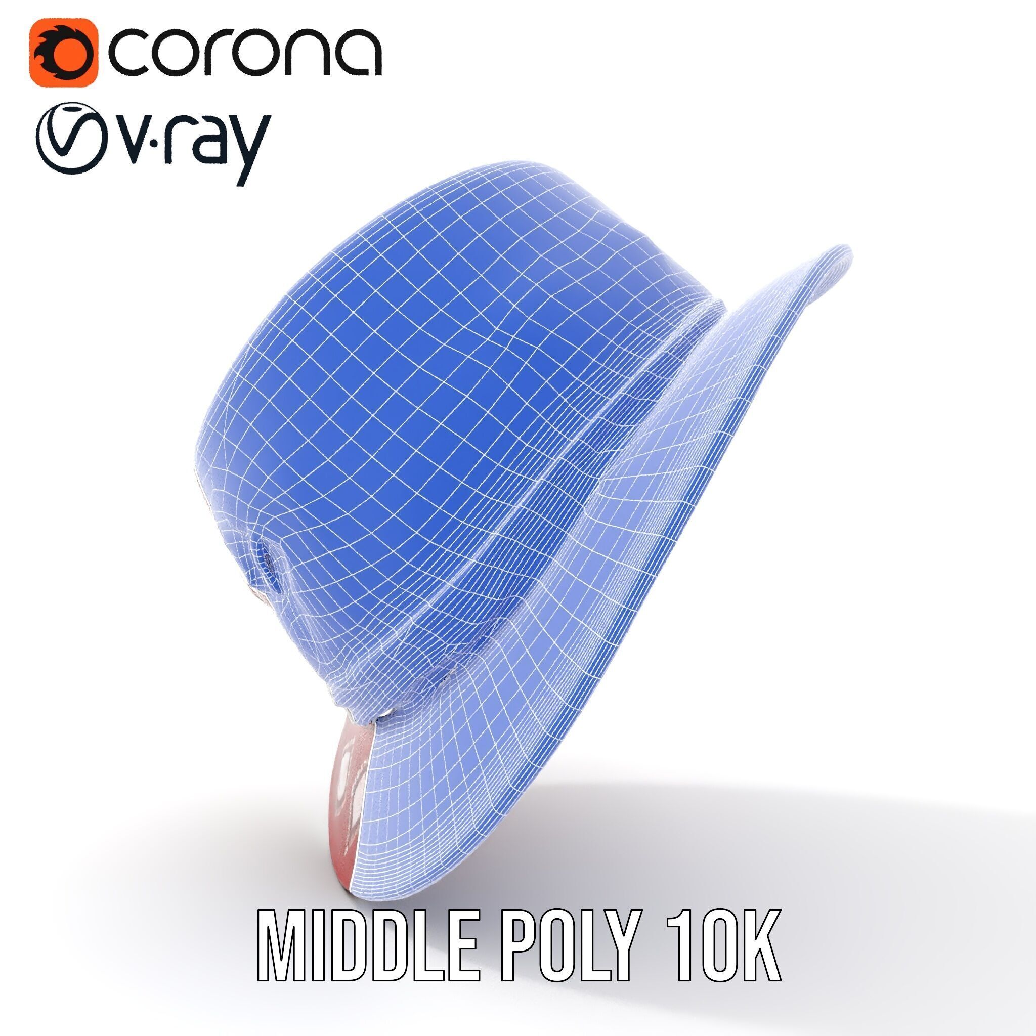 Red Fedora Hat with Decorative Patterns Model Pack Low-poly 3D model_31