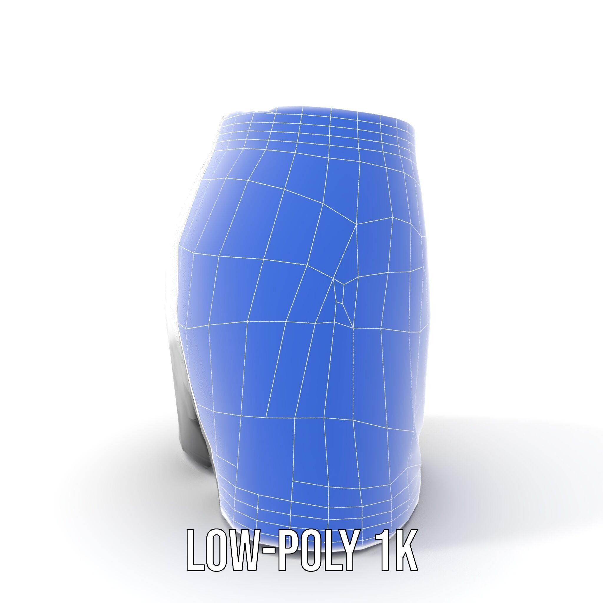 Black Skirt with Zipper Pocket Model Pack Low-poly 3D model_26