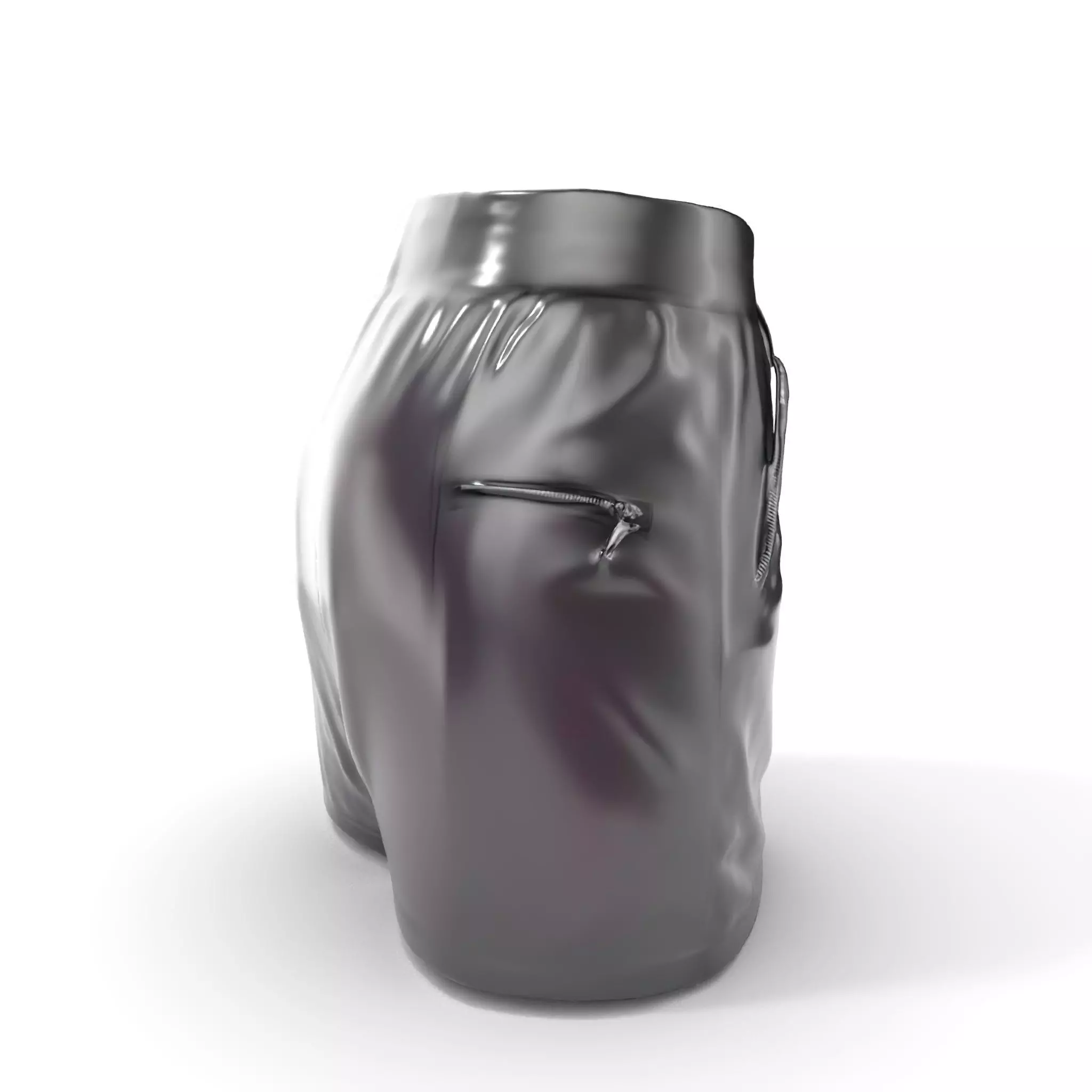 Black Skirt with Zipper Pocket Model Pack Low-poly 3D model_0