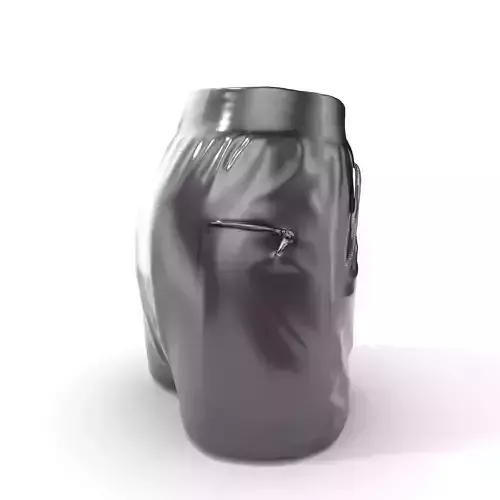 Black Skirt with Zipper Pocket Model Pack Low-poly 3D model