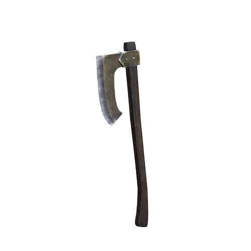 AXE WOODEN IRON WOOD FANTASY Free low-poly 3D print model