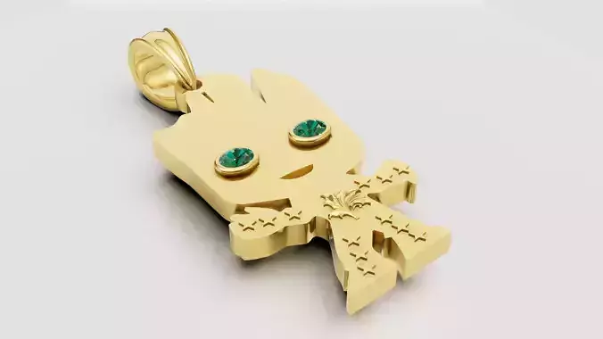 tree character pendant 3D printable model      