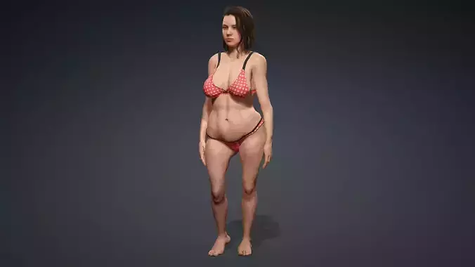 Realistic Female 3D Model Animation  Game Ready
