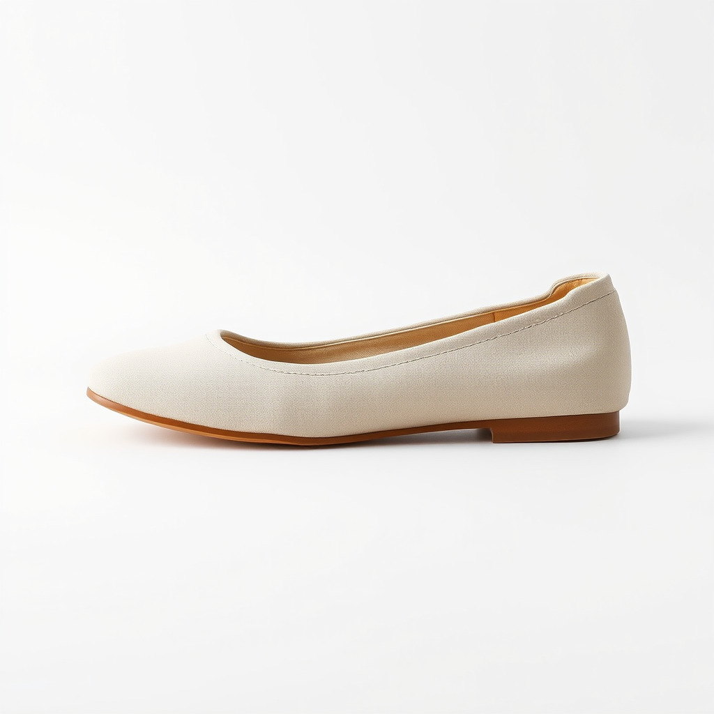 Elegant Beige Flat Shoe D Model Pack Low-poly 3D model_2