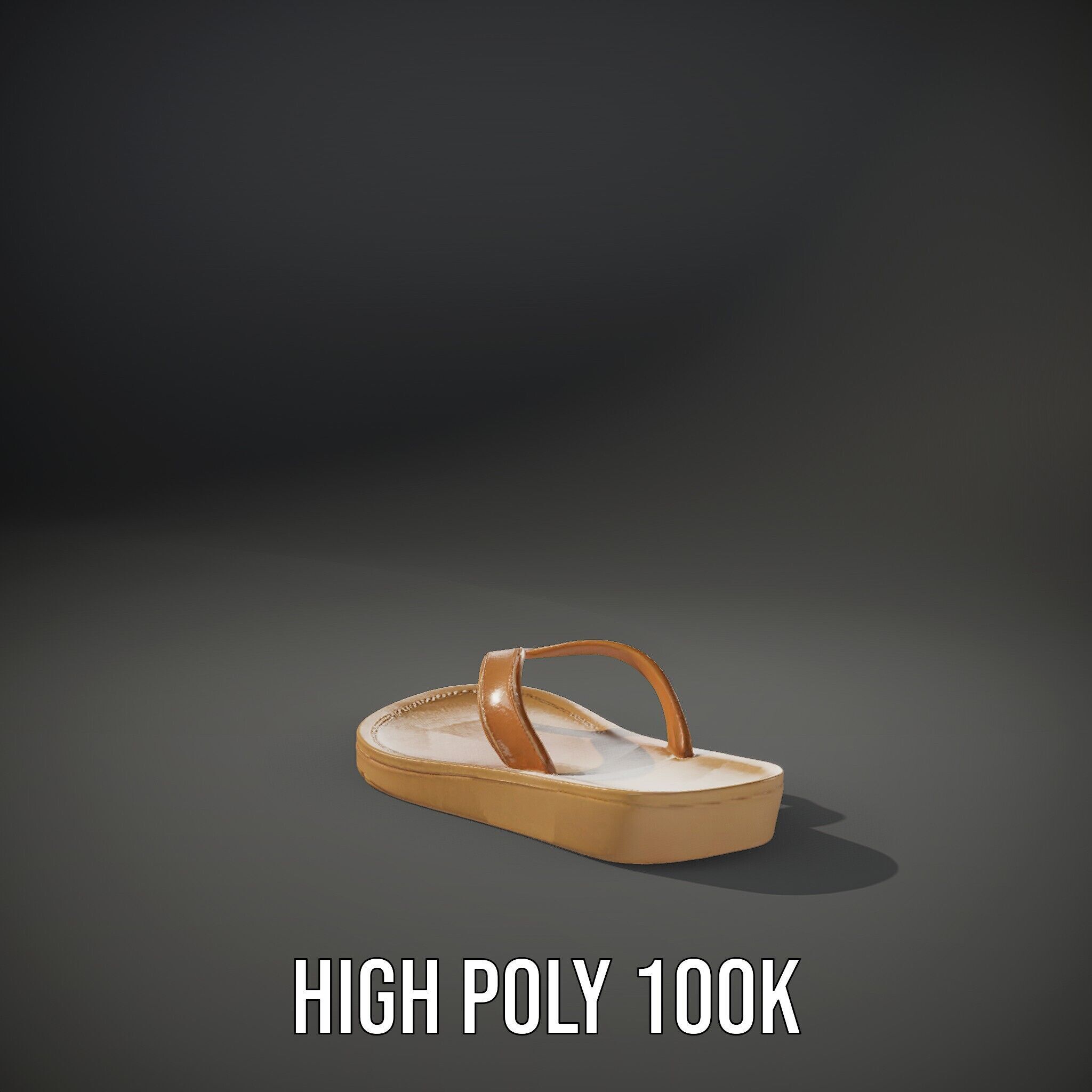 Realistic FlipFlop Sandals D Model Pack Low-poly 3D model_14