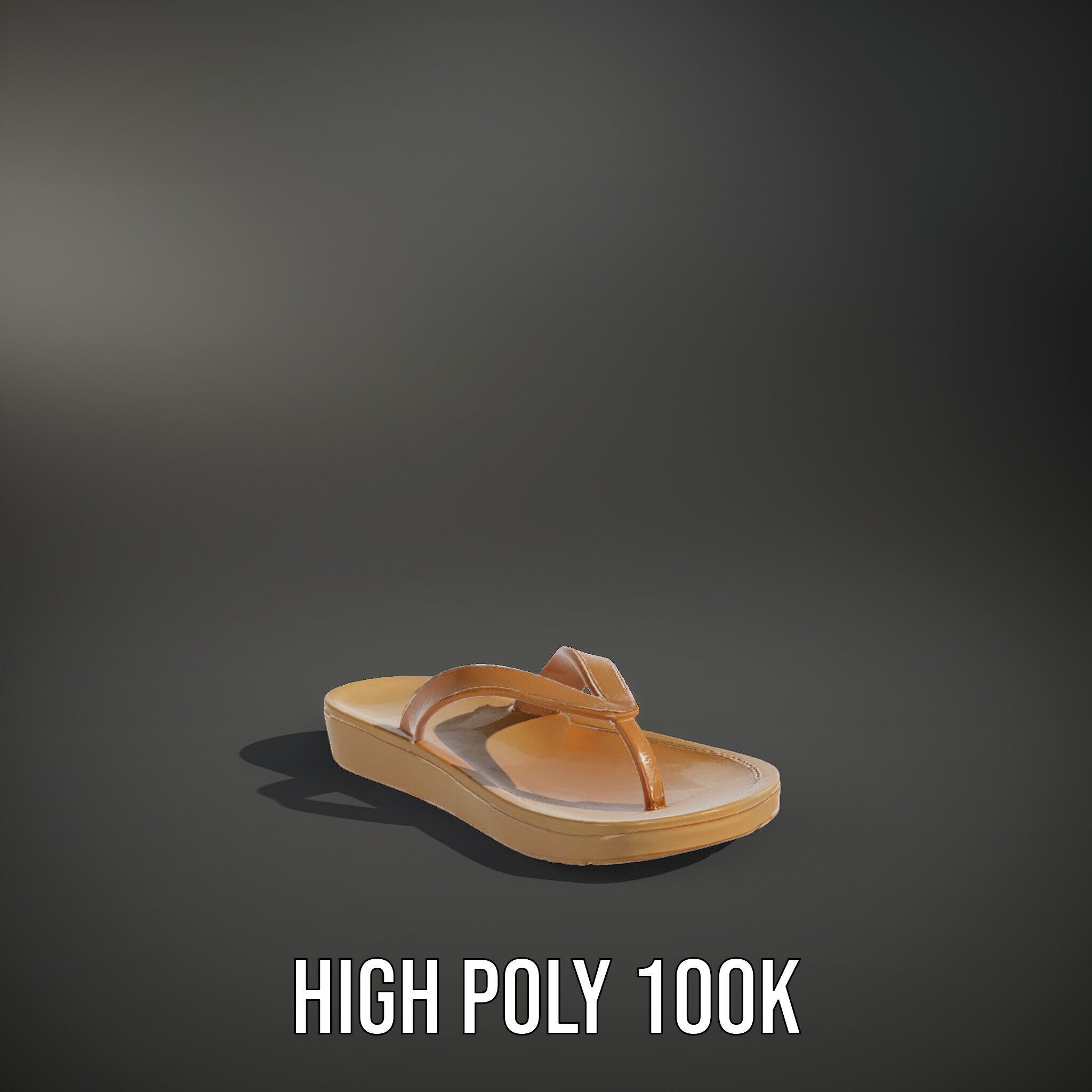 Realistic FlipFlop Sandals D Model Pack Low-poly 3D model_11