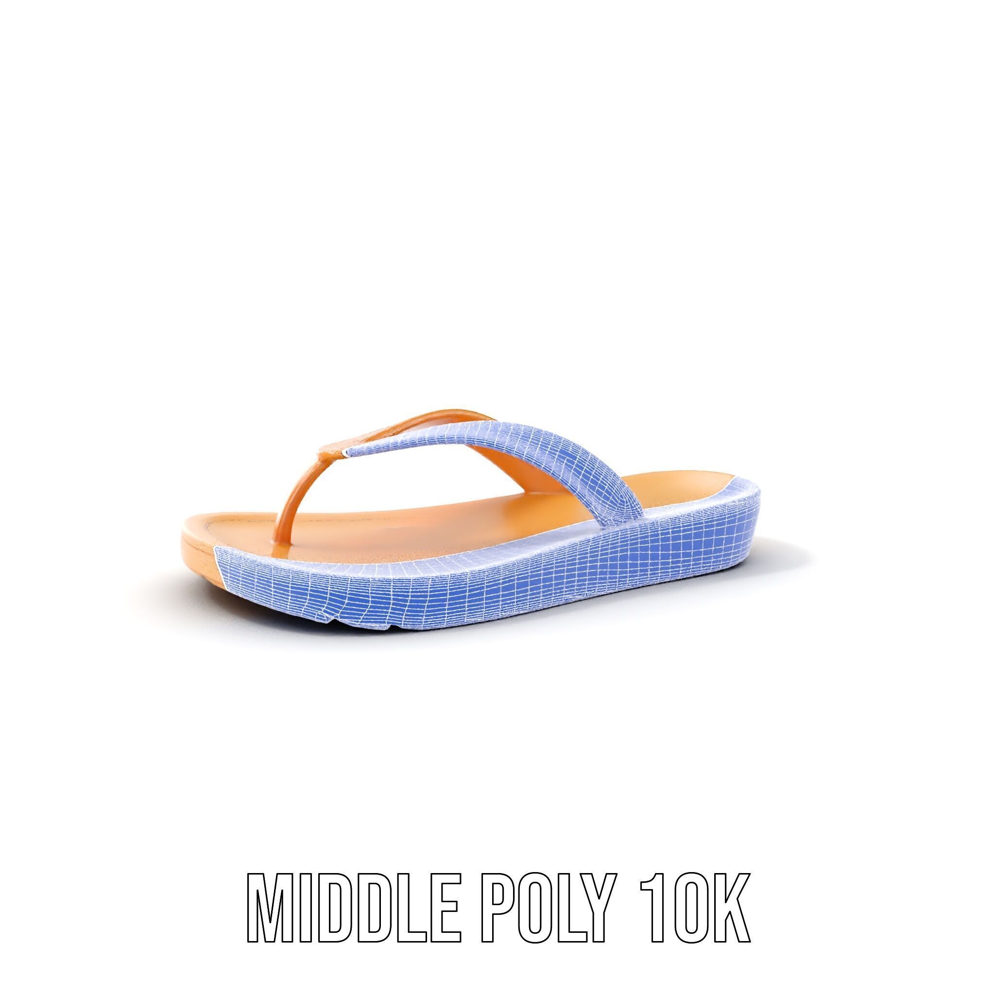 Realistic FlipFlop Sandals D Model Pack Low-poly 3D model_25