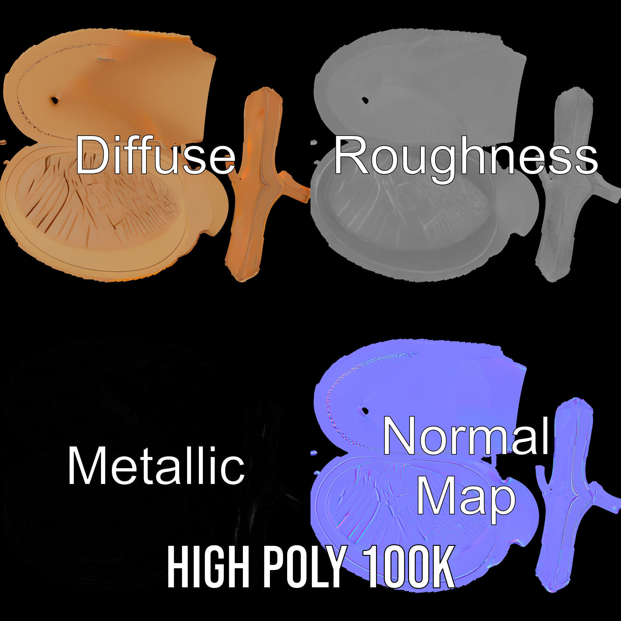 Realistic FlipFlop Sandals D Model Pack Low-poly 3D model_3