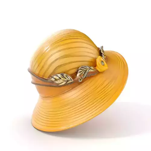 Elegant Sun Hat with Floral Decoration Model Pack Low-poly 3D model
