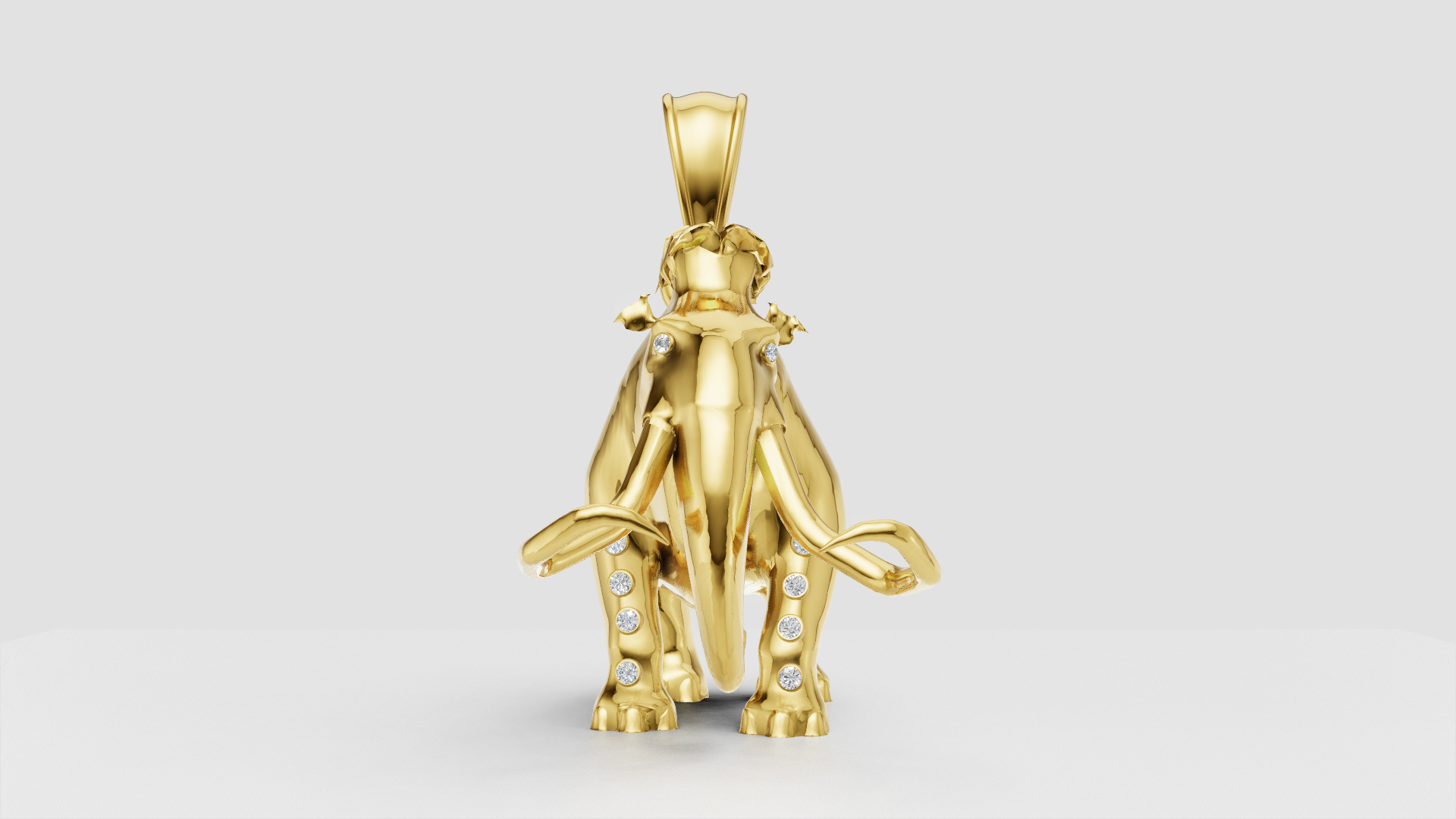 mammoth pendant 3D printable model 3D print model_2