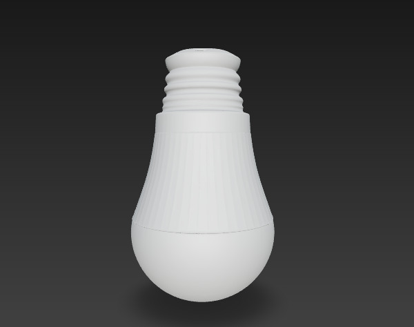 Corrugated LED Bulb 3D model_2