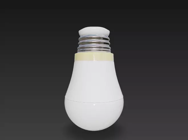 Corrugated LED Bulb 3D model_0