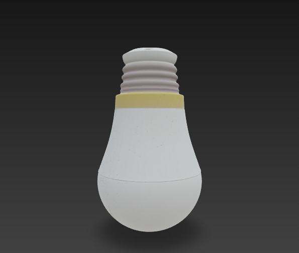 Corrugated LED Bulb 3D model_1