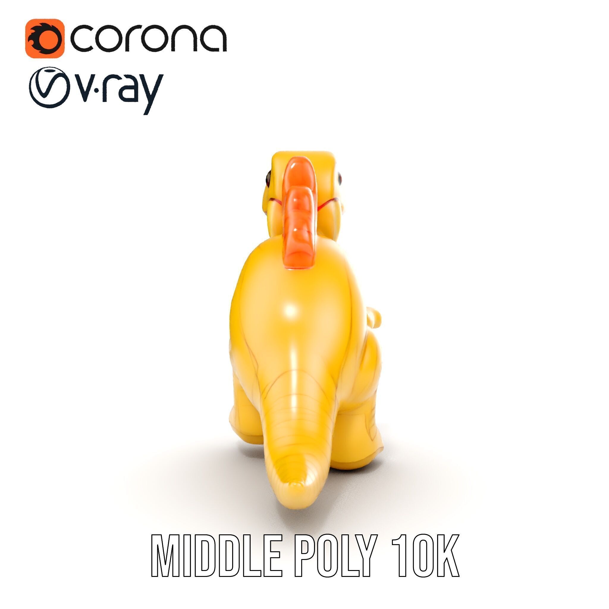 Cute Dinosaur Plush Toy Model Pack Low-poly 3D model_26