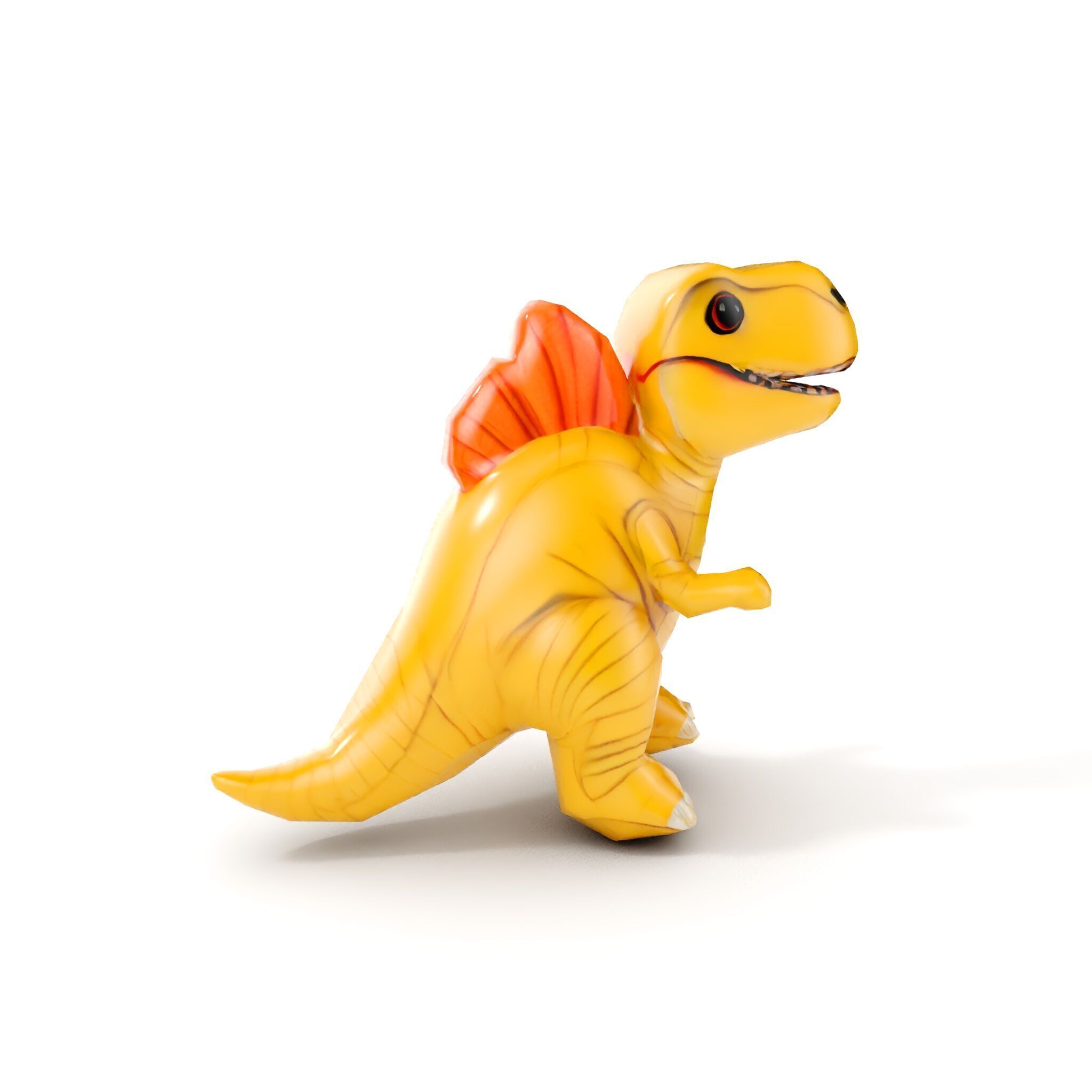 Cute Dinosaur Plush Toy Model Pack Low-poly 3D model_7