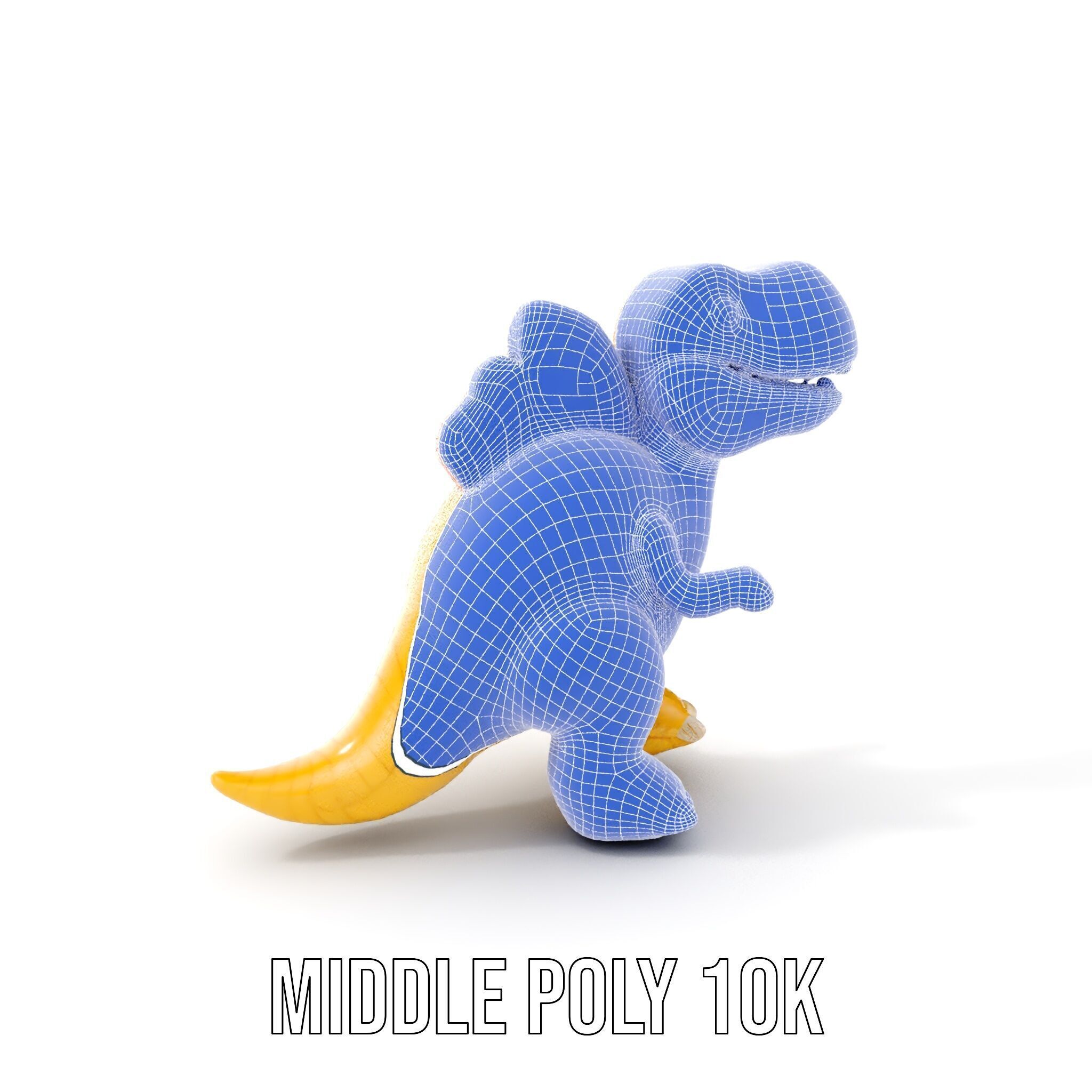 Cute Dinosaur Plush Toy Model Pack Low-poly 3D model_28
