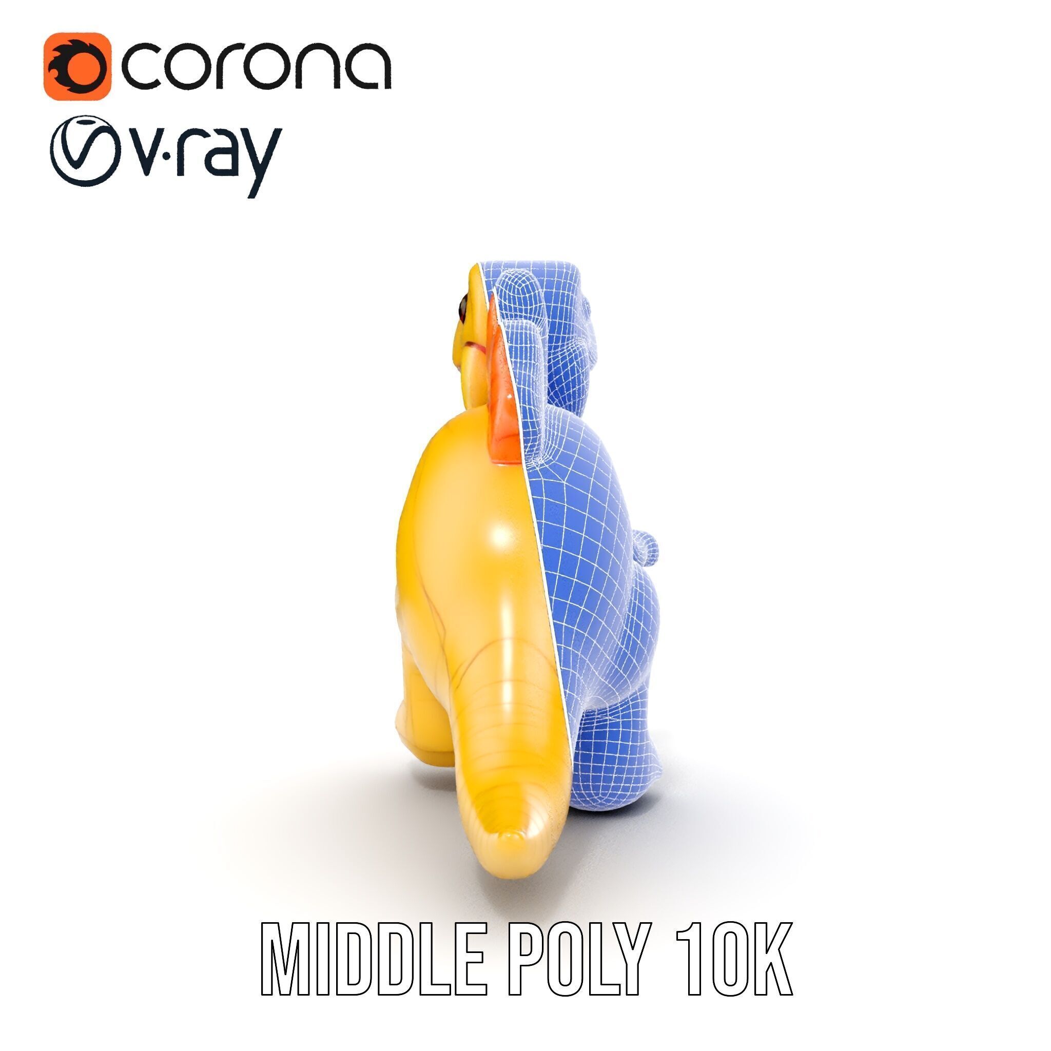 Cute Dinosaur Plush Toy Model Pack Low-poly 3D model_20