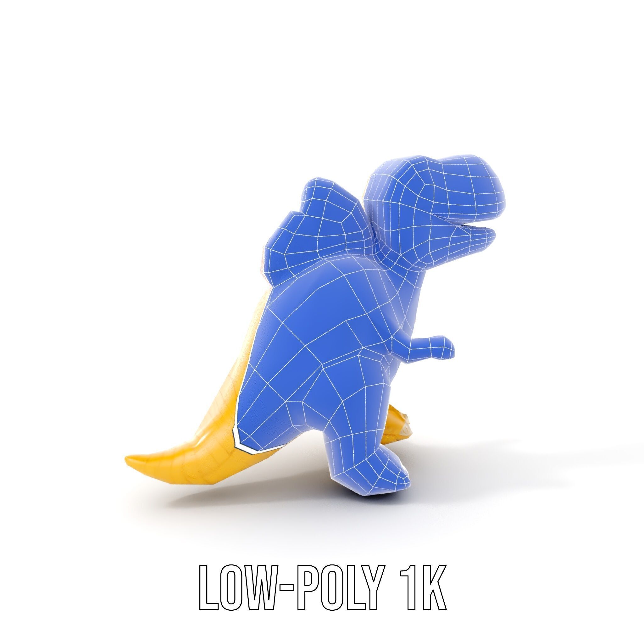 Cute Dinosaur Plush Toy Model Pack Low-poly 3D model_13