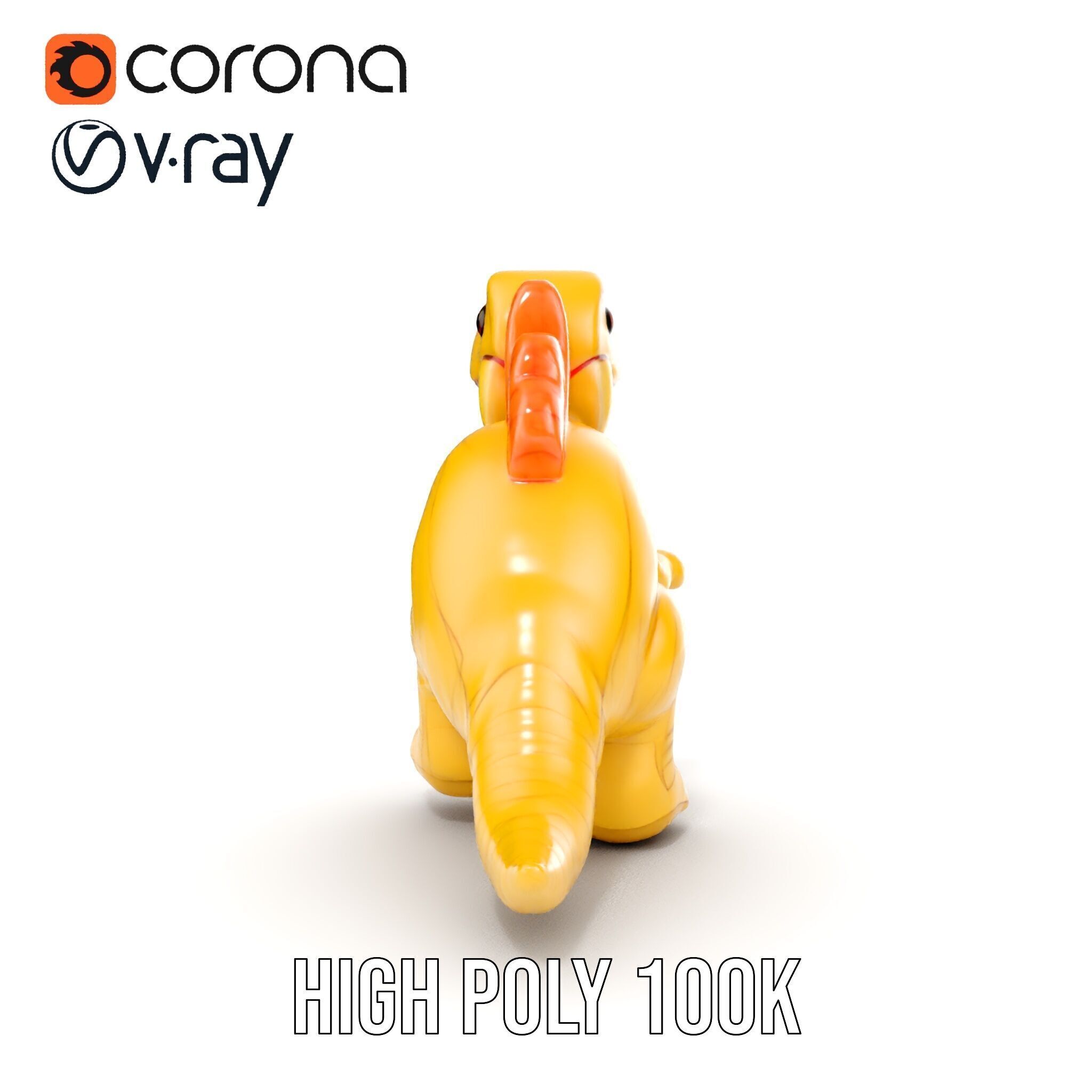 Cute Dinosaur Plush Toy Model Pack Low-poly 3D model_33