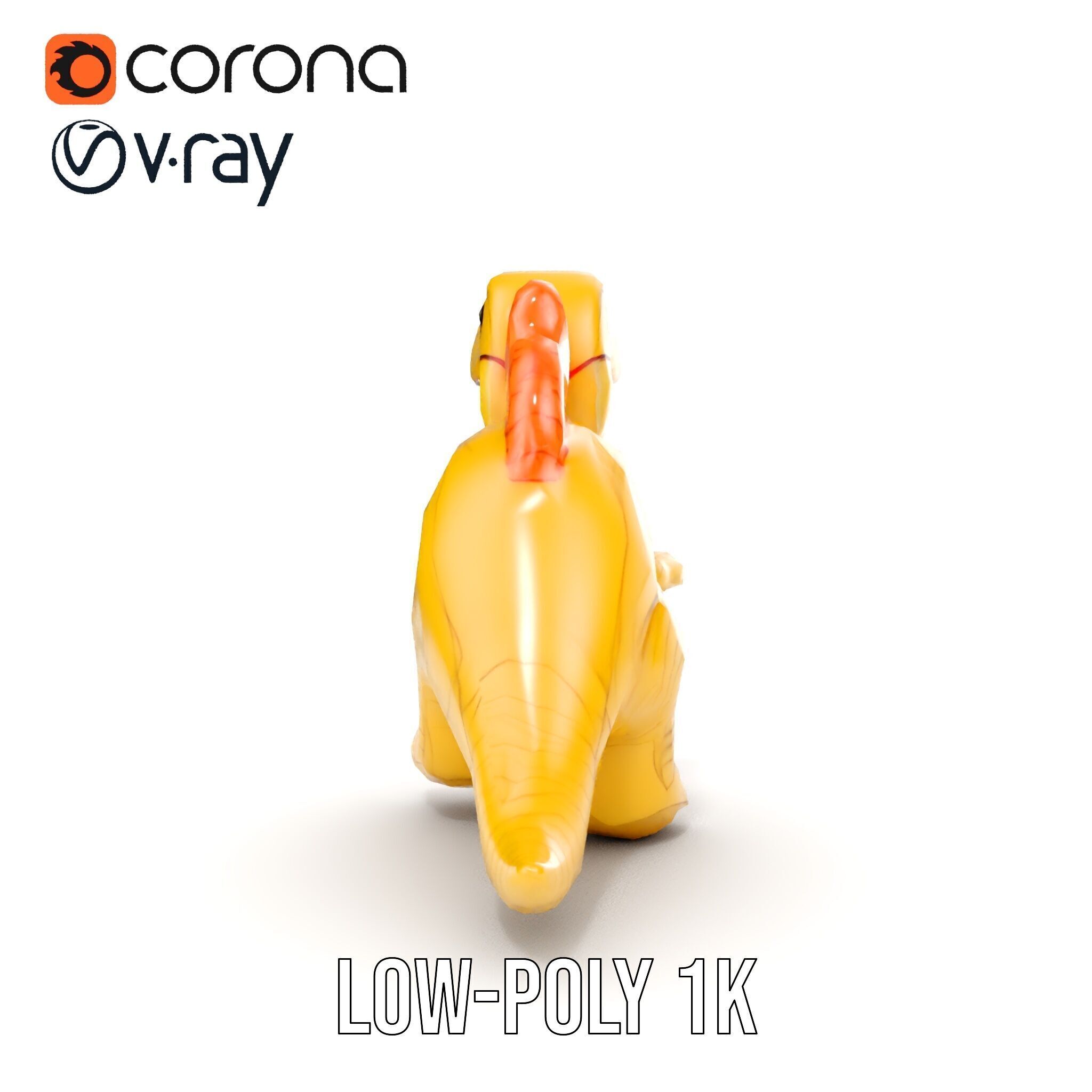 Cute Dinosaur Plush Toy Model Pack Low-poly 3D model_18