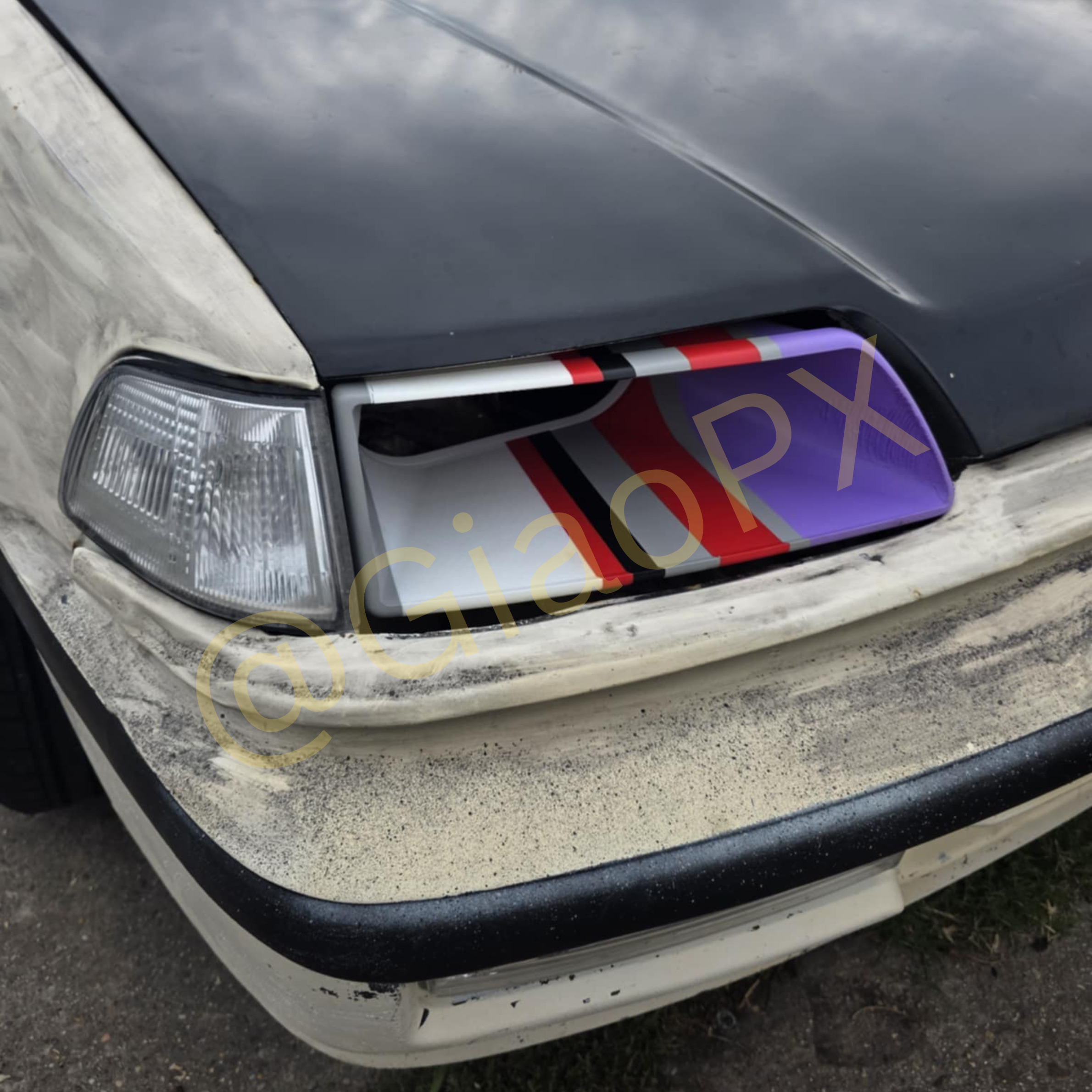 EF Civic Mk4 Facelifted Headlight Intake 3D print model_1