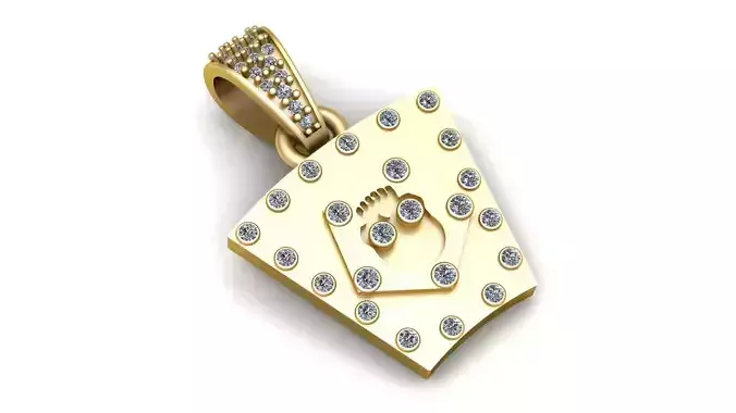 SKULL GOLD PENDANT 3D print model