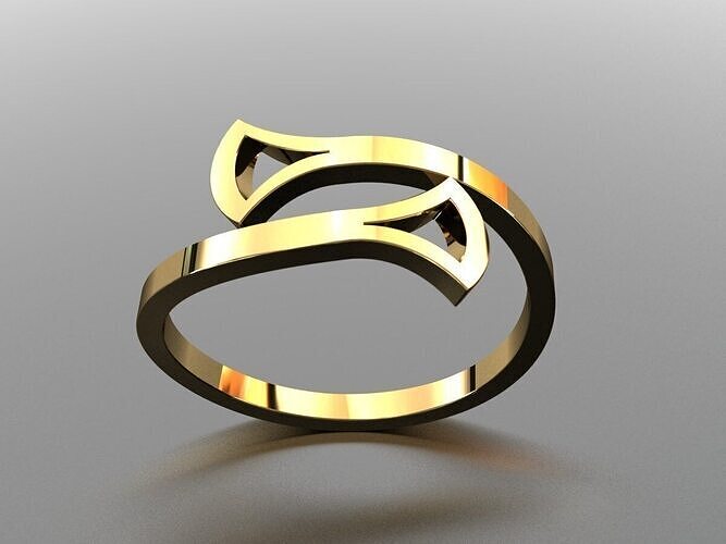 Cat Ears Ring 3D print model