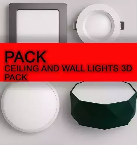 3D Pack  Ceiling and Wall Lights