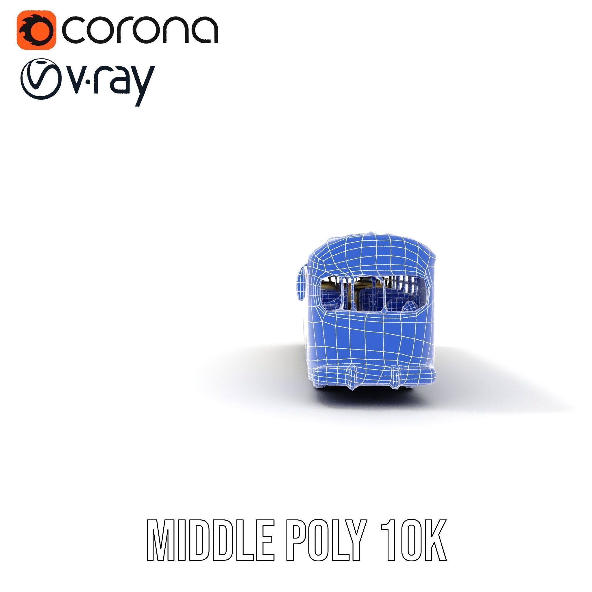 Vintage Bus D Model Pack Low-poly 3D model_19