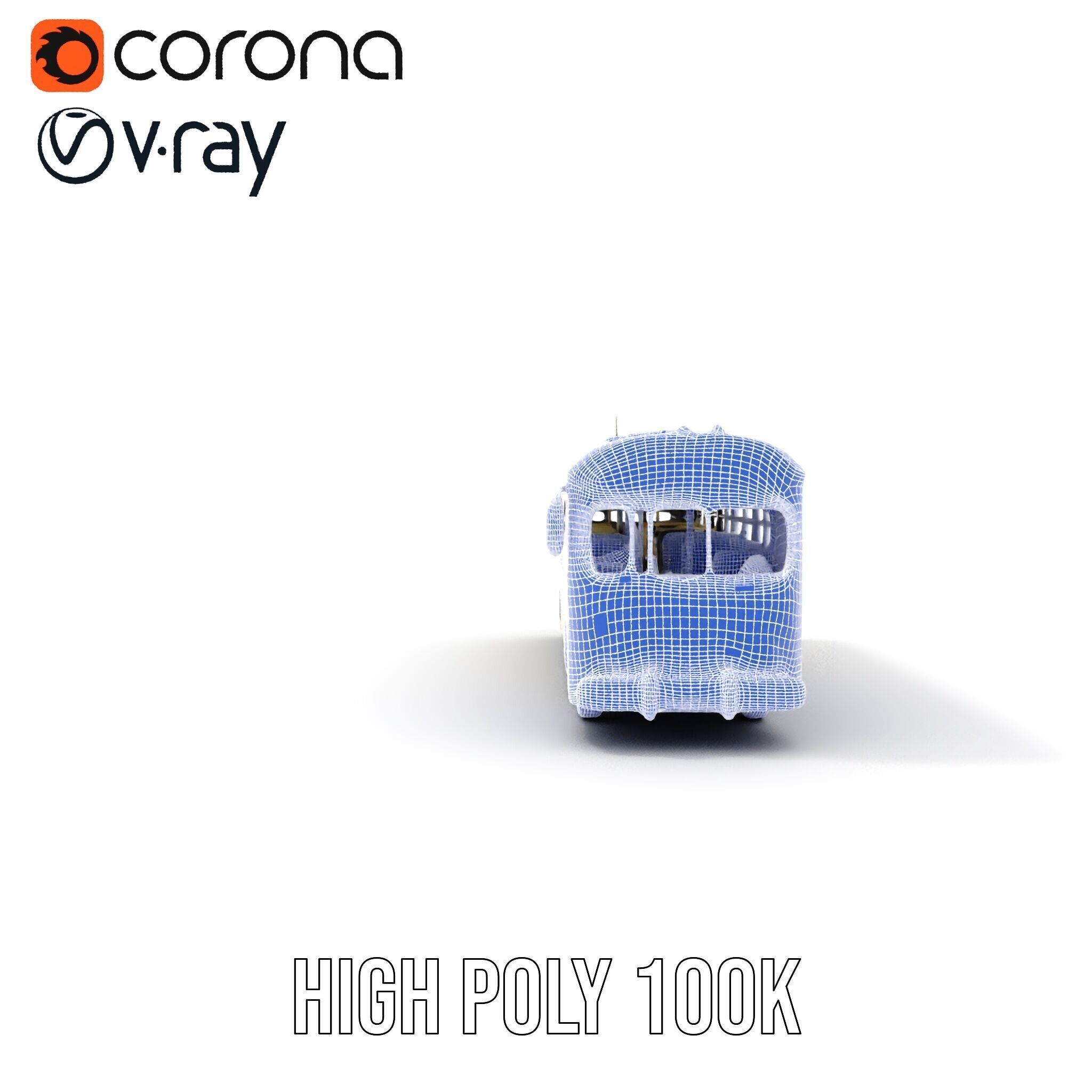 Vintage Bus D Model Pack Low-poly 3D model_37