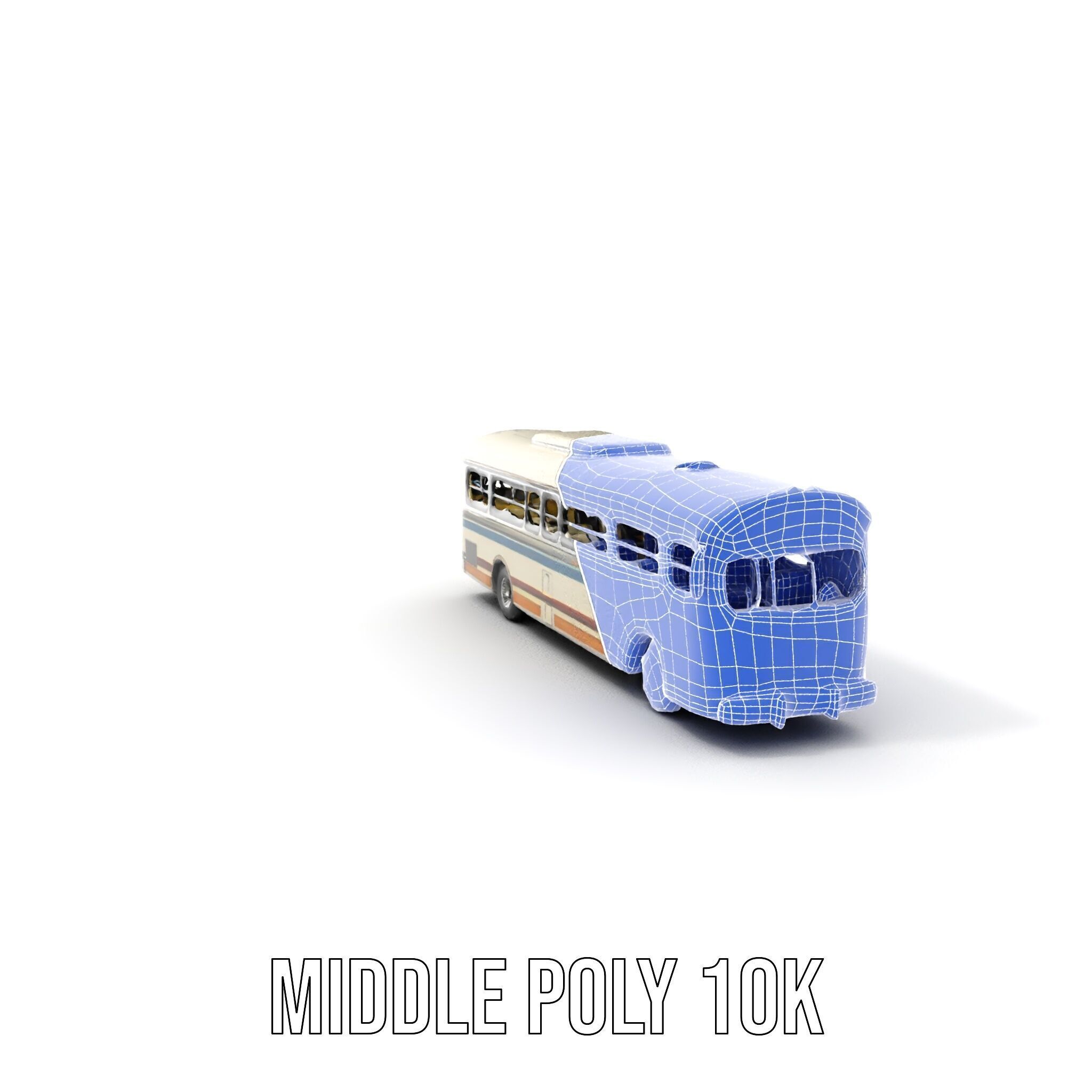 Vintage Bus D Model Pack Low-poly 3D model_17