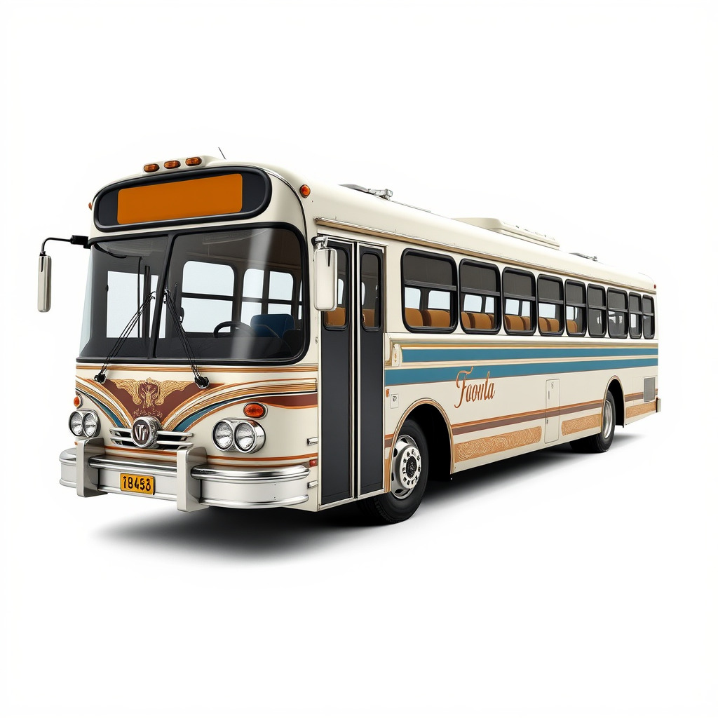 Vintage Bus D Model Pack Low-poly 3D model_2