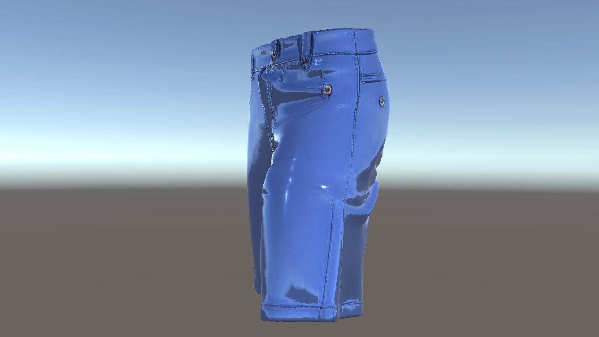 Denim Shorts D model pack Low-poly 3D model_34