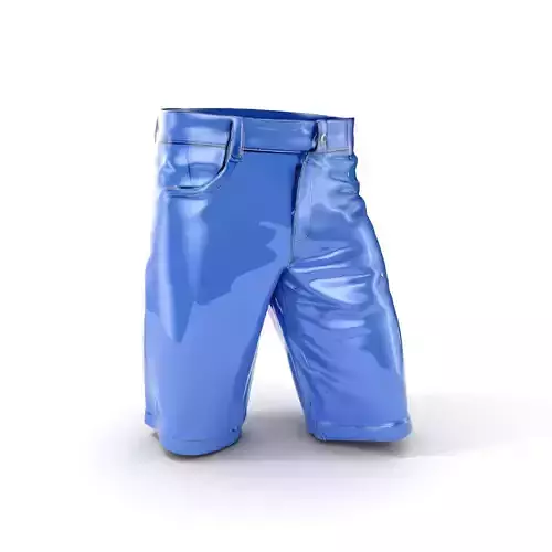 Denim Shorts D model pack Low-poly 3D model
