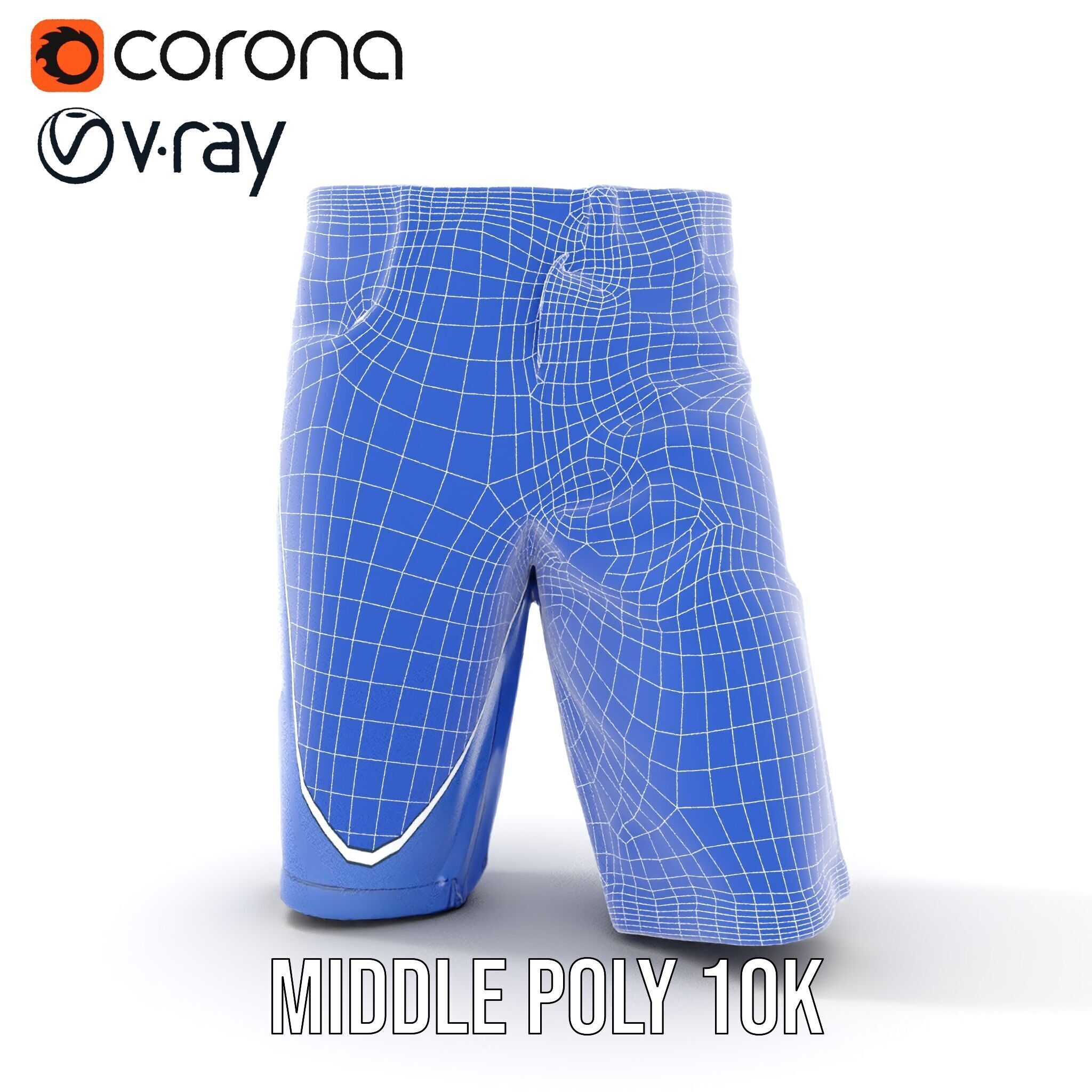 Denim Shorts D model pack Low-poly 3D model_28