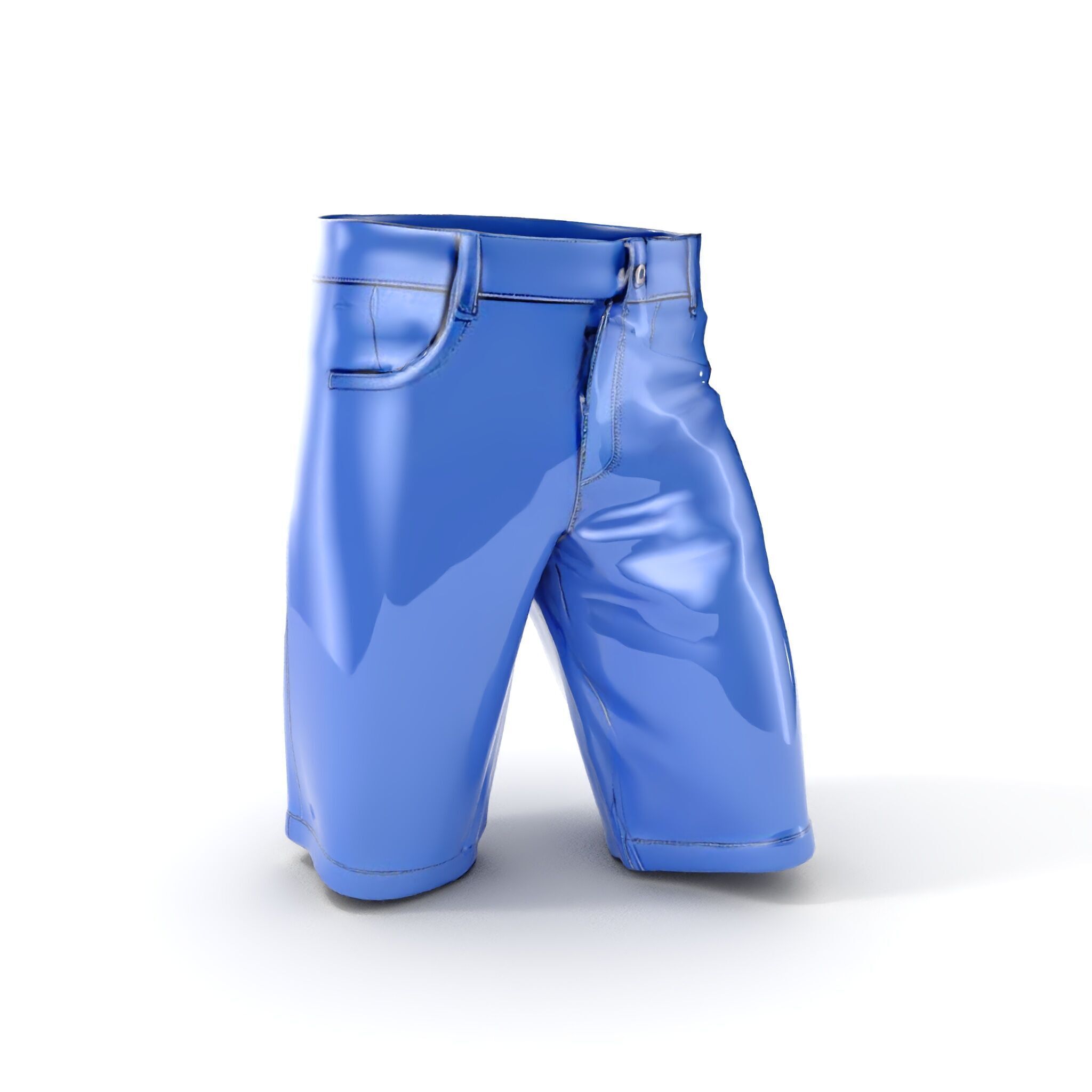 Denim Shorts D model pack Low-poly 3D model_12