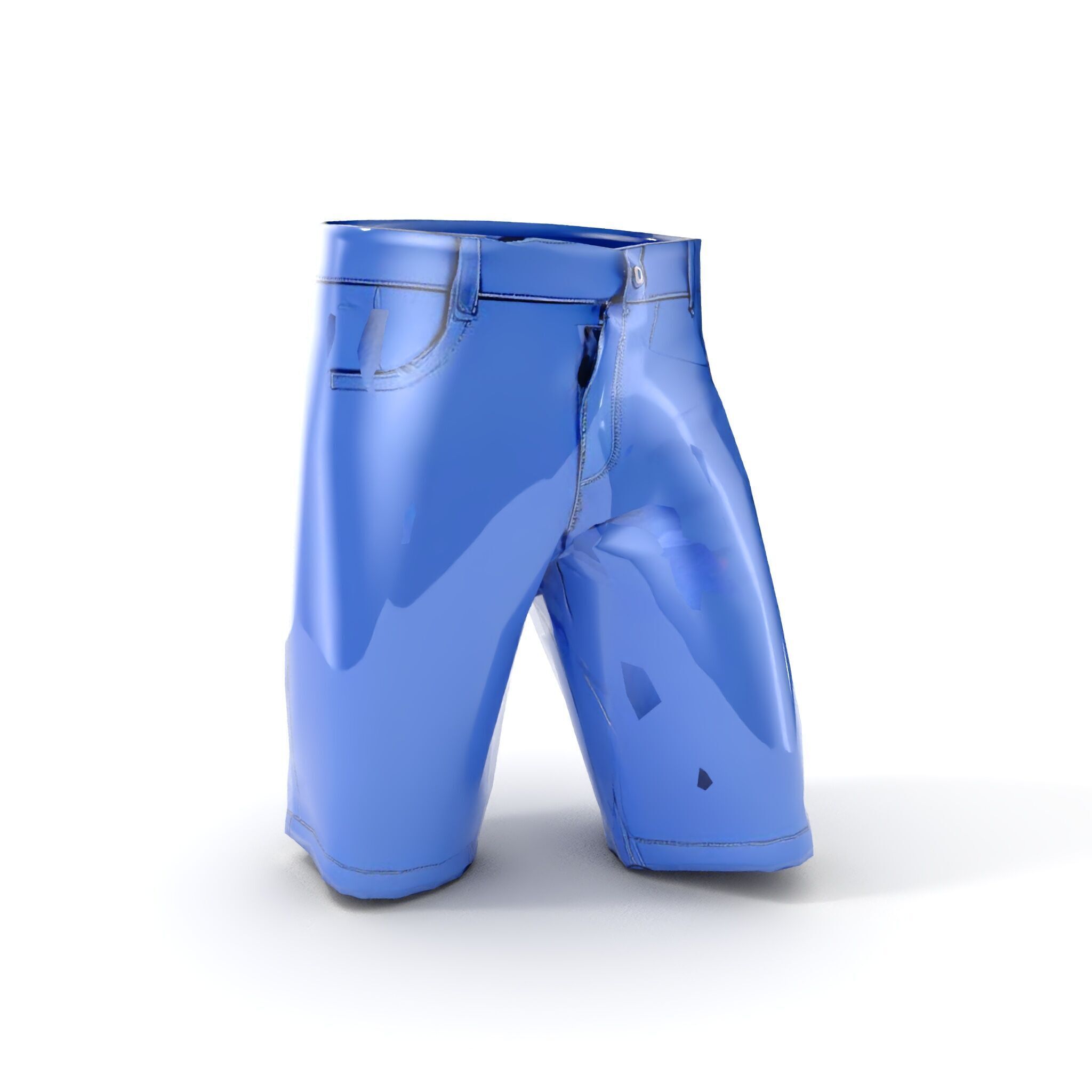 Denim Shorts D model pack Low-poly 3D model_7
