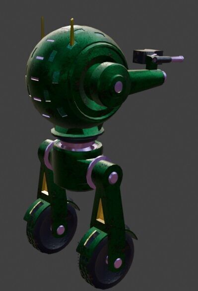 Sci-Fi Robot Enemy 003 Low-poly 3D model_5