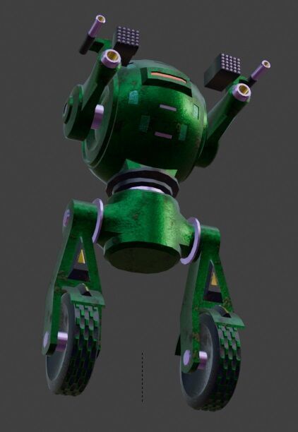 Sci-Fi Robot Enemy 003 Low-poly 3D model_6