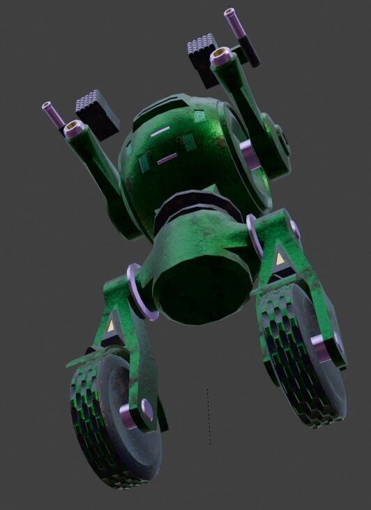 Sci-Fi Robot Enemy 003 Low-poly 3D model_8