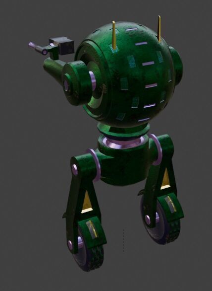 Sci-Fi Robot Enemy 003 Low-poly 3D model_4