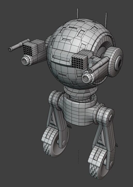 Sci-Fi Robot Enemy 003 Low-poly 3D model_11